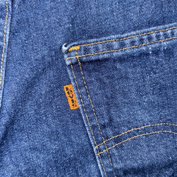 Vintage 80’s Levi’s 505 Orange Tab Denim Jeans Made in USA Size 34x32 - Picture 5 of 9